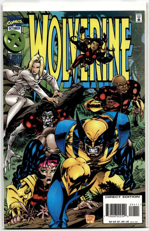 Wolverine #94 (Marvel Comics, 1995), raw, ungraded comic book — front cover