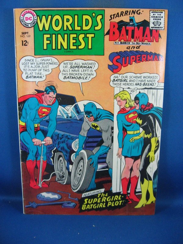 Worlds Finest #169 (DC Comics, 1967), raw comic book in VG+ condition — front cover