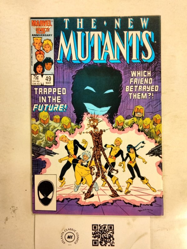 The New Mutants #49 (Marvel Comics), raw comic book in NM condition — front cover