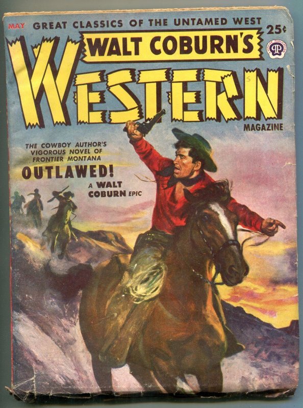 Pulp: Walt Coburn's Western Pulp May 1950- Olmsted- Nafzinger FN- (1950), raw comic book in FN- condition — front cover