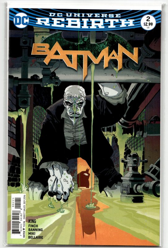 Batman #2 (DC Comics, 2016), raw, ungraded comic book — front cover