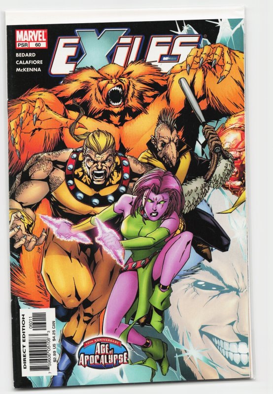 Exiles #60 (Marvel Comics, 2005), raw, ungraded comic book — front cover