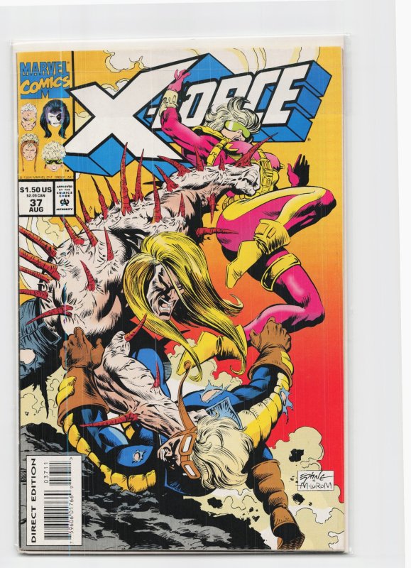 X-Force #37 (Marvel Comics, 1994), raw, ungraded comic book — front cover