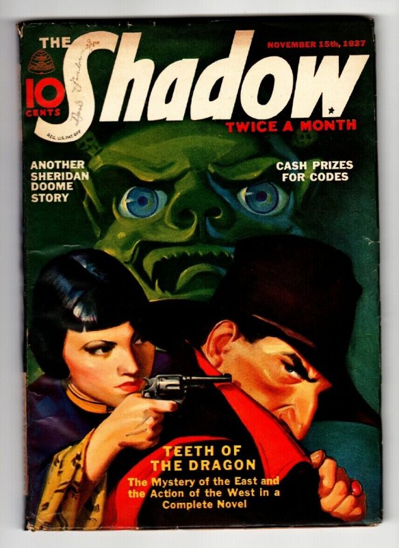 Shadow 1937 Nov 15 -High Grade- Street AND Smith-Rare Pulp FN+ (Street & Smith, 1937), raw comic book in FN+ condition — front cover