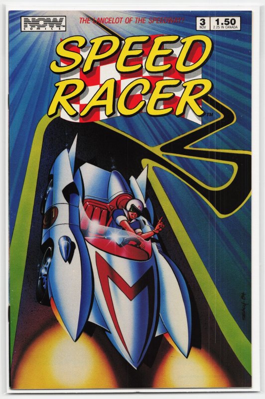 Speed Racer #3 (Now Comics), raw, ungraded comic book — front cover