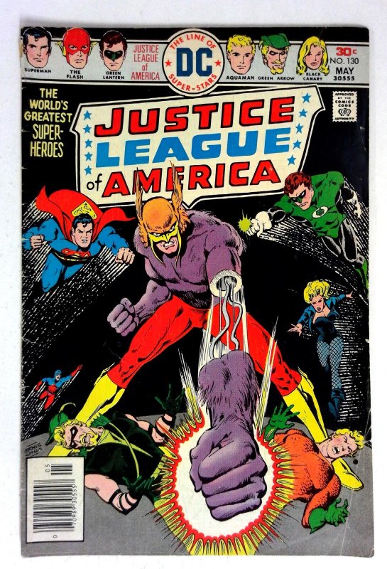 Justice League of America #130 (DC Comics, 1976), raw comic book in VG condition — front cover