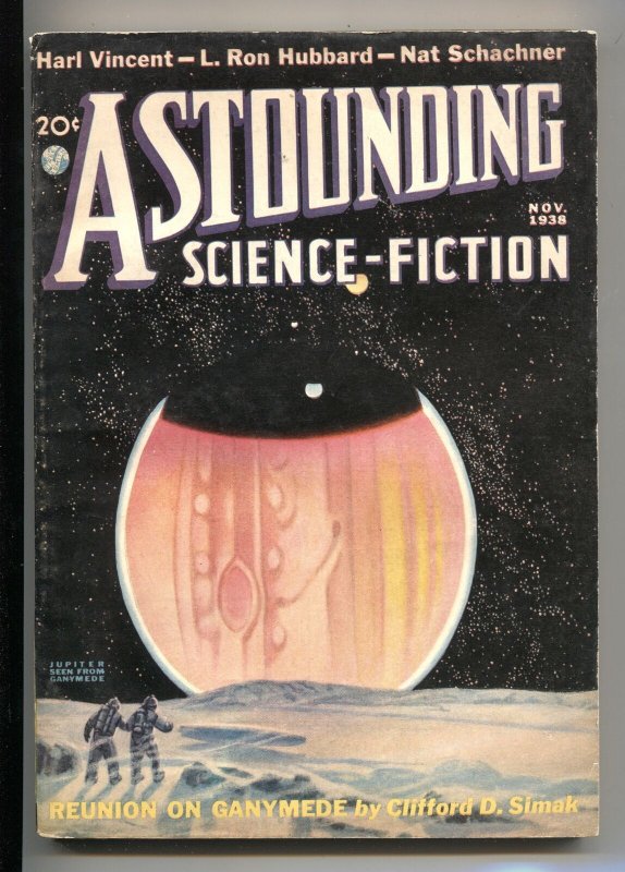 Astounding Science Fiction-Nov 1938-L Ron Hubbard- Science Fiction-Pulp (Street & Smith, 1938), raw, ungraded comic book — front cover