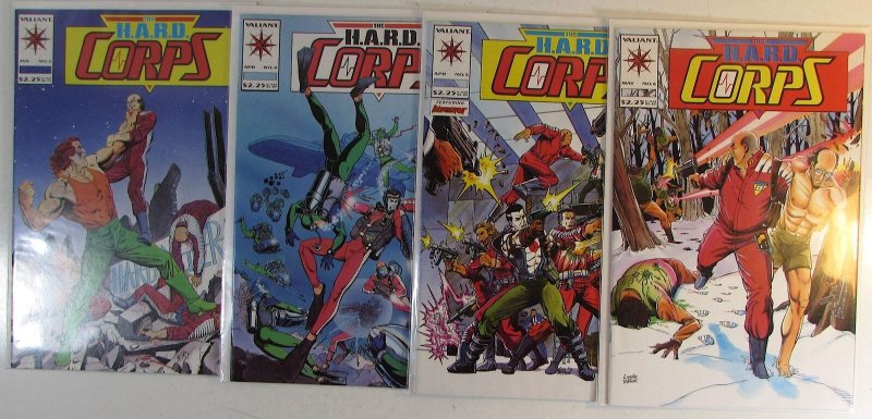 Hard Corps Lot of 4 #3, 4, 5, 6 Valiant Comics (1993) NM 1st Print Comic Books (Valiant Comics, 1993), raw comic book in NM condition — front cover