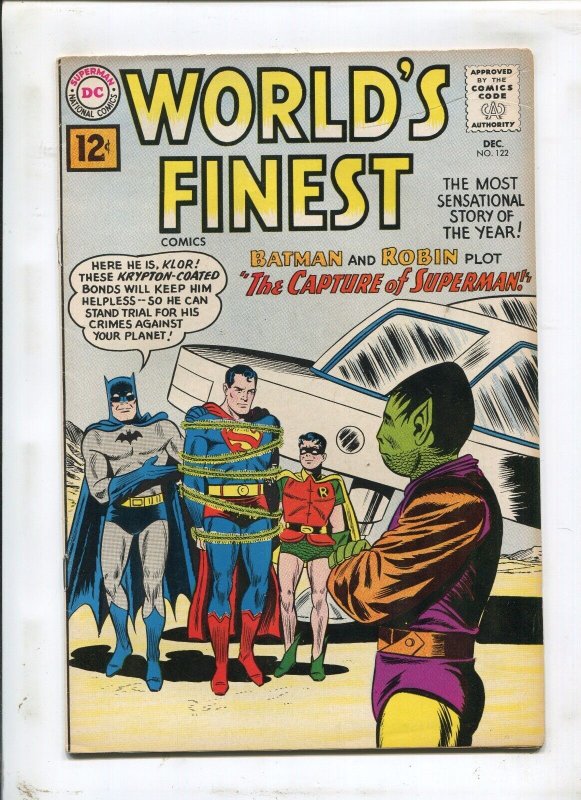 Worlds Finest Comics #122 (1961), raw comic book in 7.0 condition — front cover