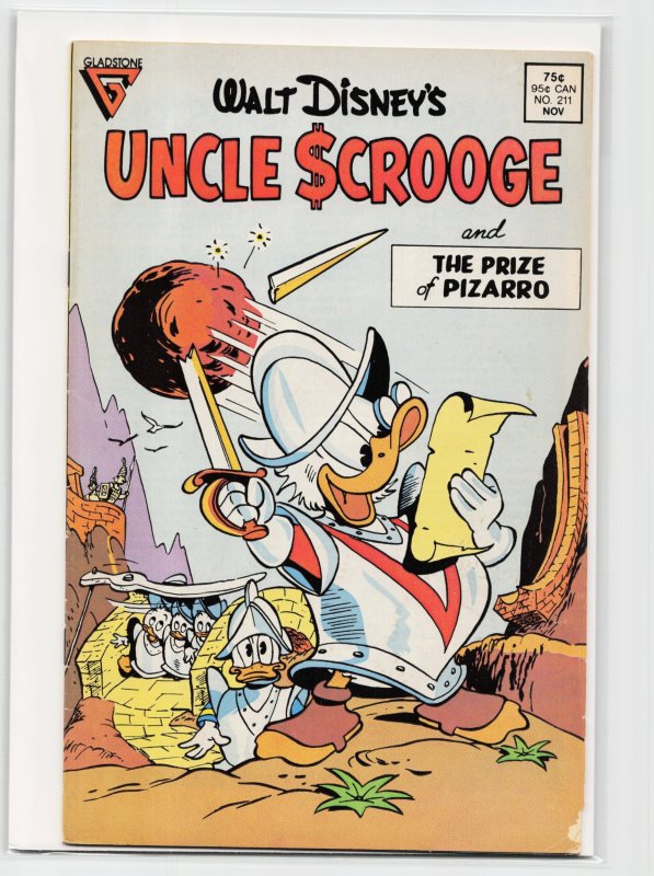 Uncle Scrooge #211 (Gladstone, 1986), raw, ungraded comic book — front cover