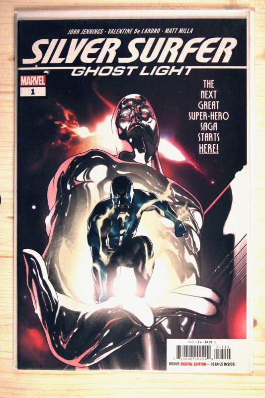 Silver Surfer: Ghost Light #1 (Marvel Comics, 2023), raw comic book in NM+ 9.6 condition — front cover