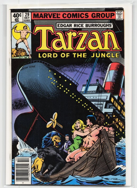 Tarzan #29 (DC Comics, 1979), raw, ungraded comic book — front cover
