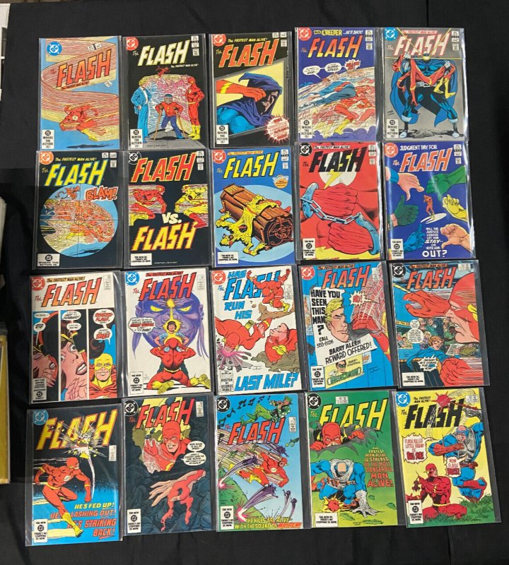 The Flash 1st and 2nd Series Includes #1, raw comic book in VF condition — front cover