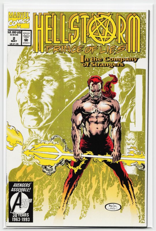 Hellstorm: Prince of Lies #2 (Marvel Comics, 1993), raw, ungraded comic book — front cover