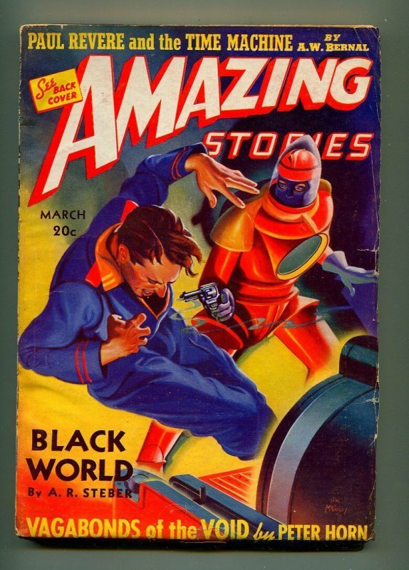 Amazing Stories March 1940-Ziff-Davis-H.w. Mccauley-Paul Revere-Fn (Ziff-Davis, 1940), raw comic book in FN condition — front cover
