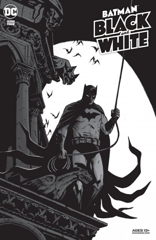 Batman Black & White #4 (2021), raw comic book in VF/NM condition — front cover