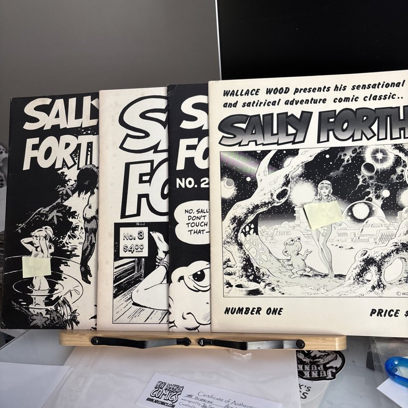 Wally Wood Sally Forth 1, 2, 3, 4 Complete set 1976 1977 1st Prints Nice, raw, ungraded comic book — front cover