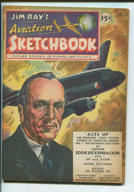 Jim Ray's Aviation Sketchbook #1-1946-Great-Golden Age Fn/vf (1946), raw comic book in FN/VF condition — front cover