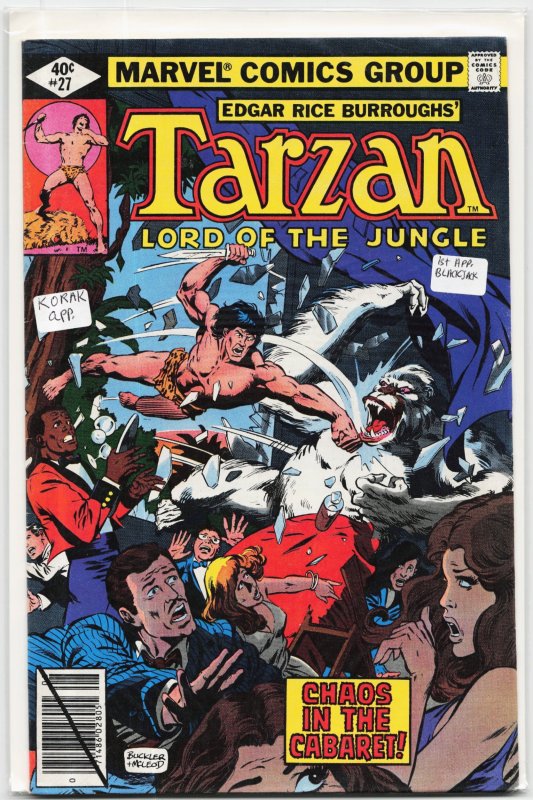 Tarzan #27 (DC Comics, 1979), raw, ungraded comic book — front cover