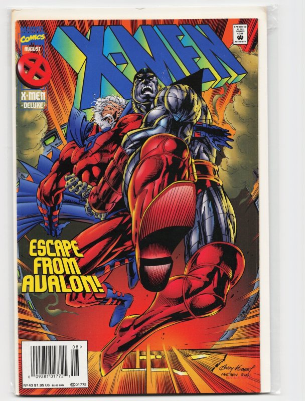 X-Men #43 (Marvel Comics, 1995), raw, ungraded comic book — front cover