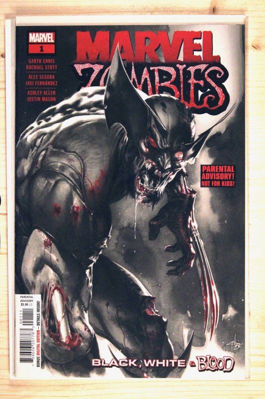 Marvel Zombies: Black, White & Blood #1 (Marvel Comics, 2023), raw comic book in NM+ 9.6 condition — front cover
