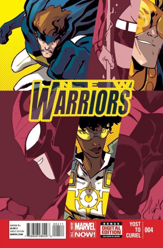 New Warriors #4 (Marvel Comics, 2014), raw comic book in VF/NM condition — front cover