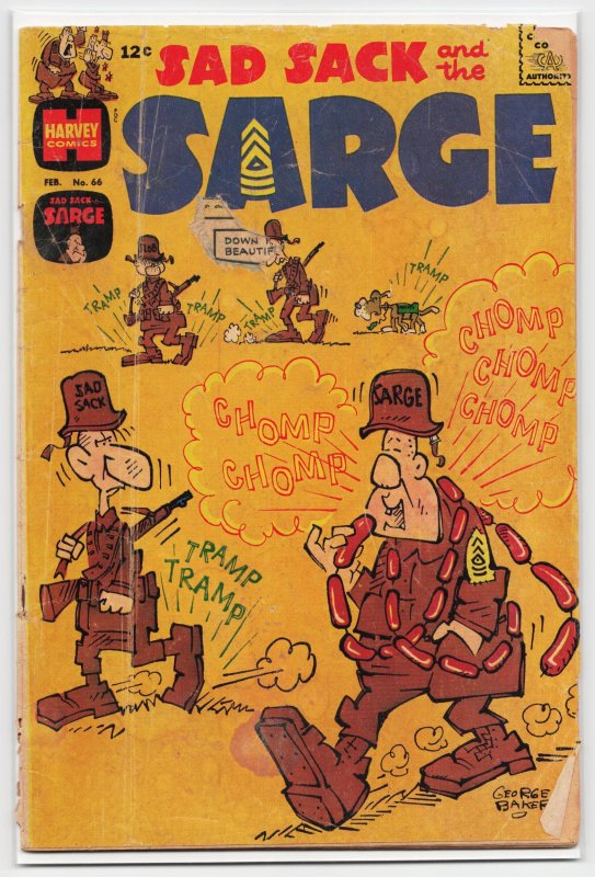 Sad Sack and the Sarge #66 (1968), raw, ungraded comic book — front cover