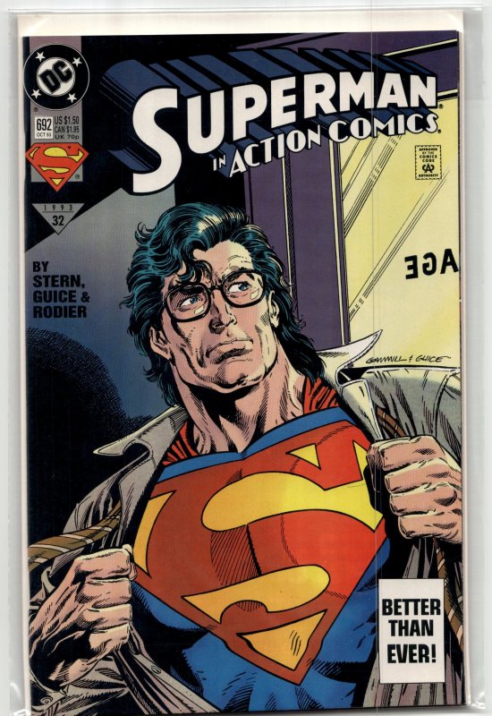 Action Comics #692 (DC Comics, 1993), raw, ungraded comic book — front cover