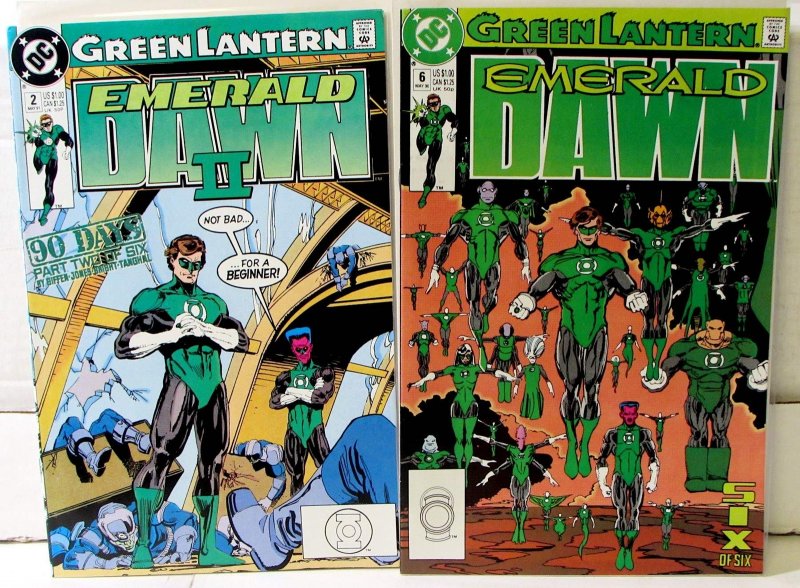 Green Lantern Emerald Dawn II Lot of 2 #2, 6 (1991) DC Comics 9.0 Comic Books (DC Comics, 1991), raw comic book in 9.0 condition — front cover