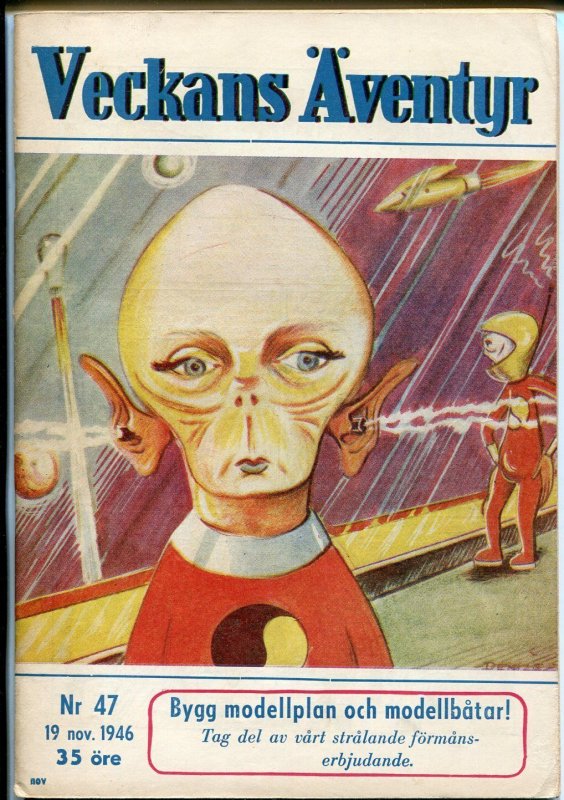 Veckans Aventyr Vol. 7 #47 (1946), raw comic book in VF condition — front cover