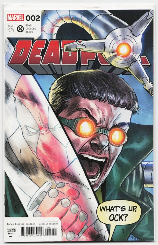 Deadpool #2 (Marvel Comics, 2023), raw, ungraded comic book — front cover