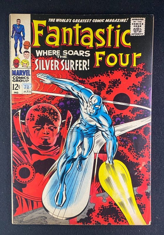 Fantastic Four #72 (Marvel Comics, 1961), raw comic book in FN- 5.5 condition — front cover