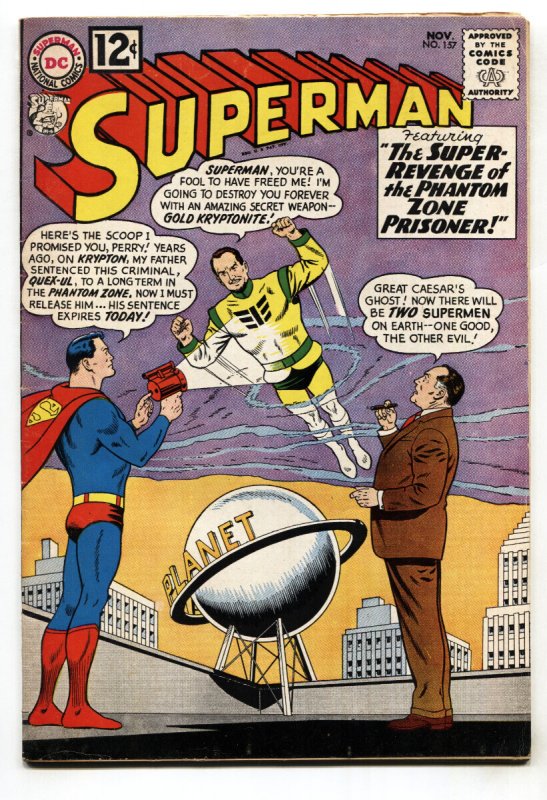 Superman #157 (DC Comics, 1962), raw comic book in FN condition — front cover