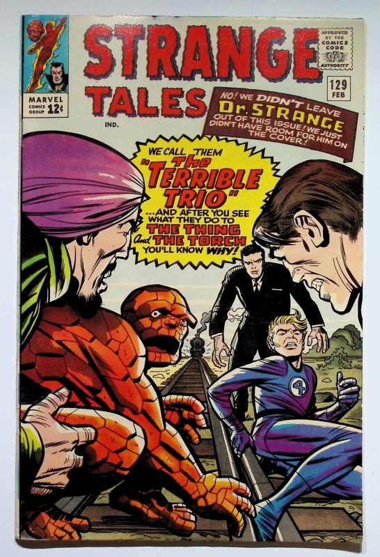 Strange Tales #129 (Marvel Comics, 1965), raw, ungraded comic book — front cover