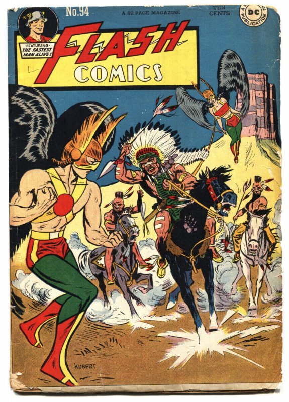 Flash Comics #94 (DC Comics, 1948), raw, ungraded comic book — front cover