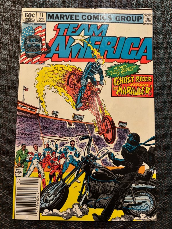 Team America #11 (1983), raw, ungraded comic book — front cover