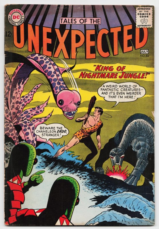 Tales of the Unexpected #83 (DC Comics, 1964), raw, ungraded comic book — front cover