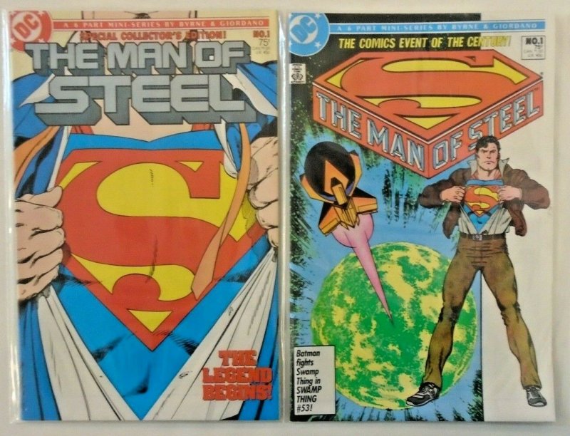 *Man of Steel (1986, of 6) #1-6, Superman v2 #1-3 All John Byrne! (10 Books) (1986), raw, ungraded comic book — front cover