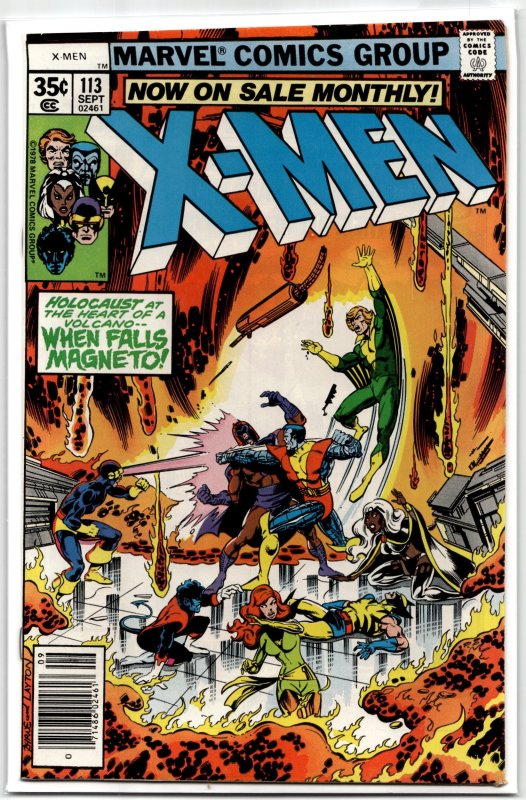 The X-Men #113 (Marvel Comics, 1978), raw, ungraded comic book — front cover