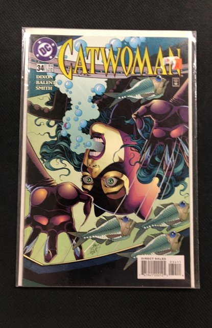 Catwoman #34 (DC Comics, 1996), raw, ungraded comic book — front cover