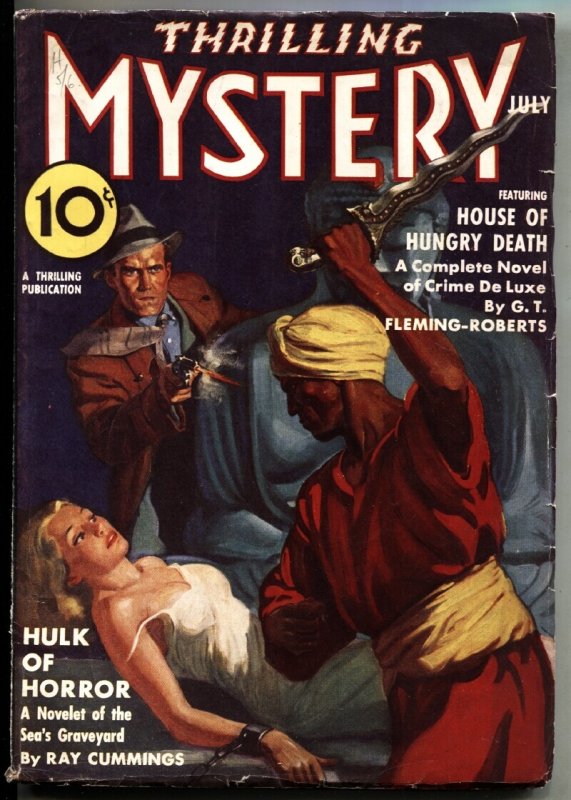 Thrilling Mystery Pulp July 1938- Hulk of Horror VG+ (1938), raw comic book in VG+ condition — front cover