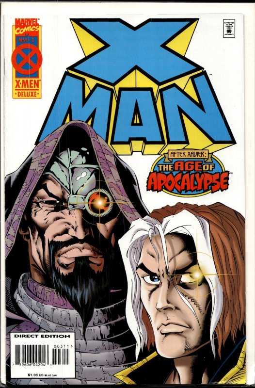 X-Man #3 (Marvel Comics, 1995), raw, ungraded comic book — front cover