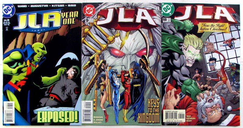JLA Lot 3 #9, 60, Year One 8 1997 DC Martian Manhunter Wonder Woman Comics (DC Comics, 1997), raw, ungraded comic book — front cover