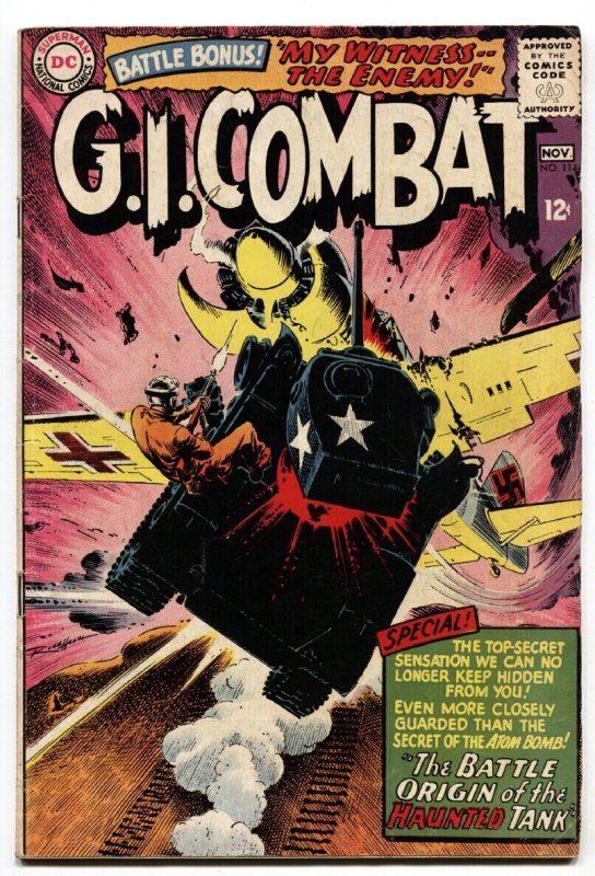 G.I. Combat #114-1965-DC Comics-Origin Haunted Tank-Ww2 Vg/fn (DC Comics), raw, ungraded comic book — front cover