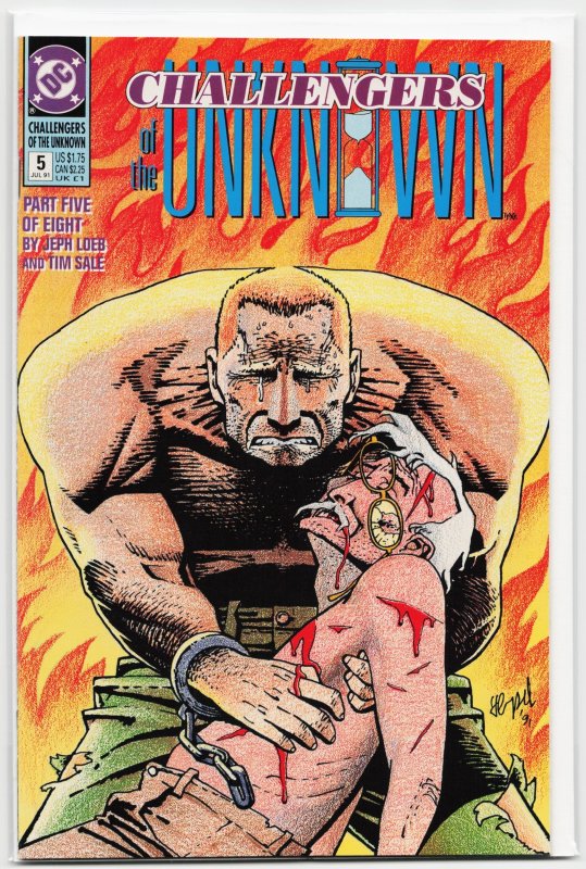 Challengers of the Unknown #5 (DC Comics, 1991), raw, ungraded comic book — front cover