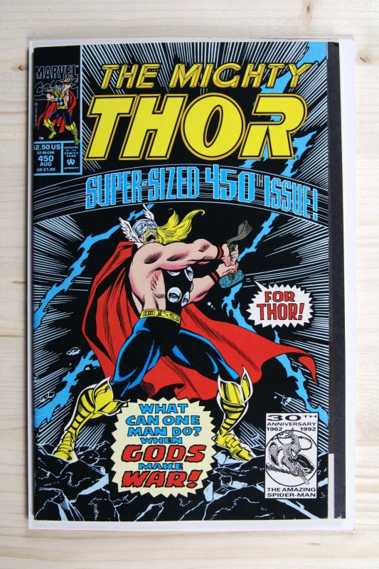 The Mighty Thor #450 (Marvel Comics, 1992), raw comic book in NM- 9.2 condition — front cover