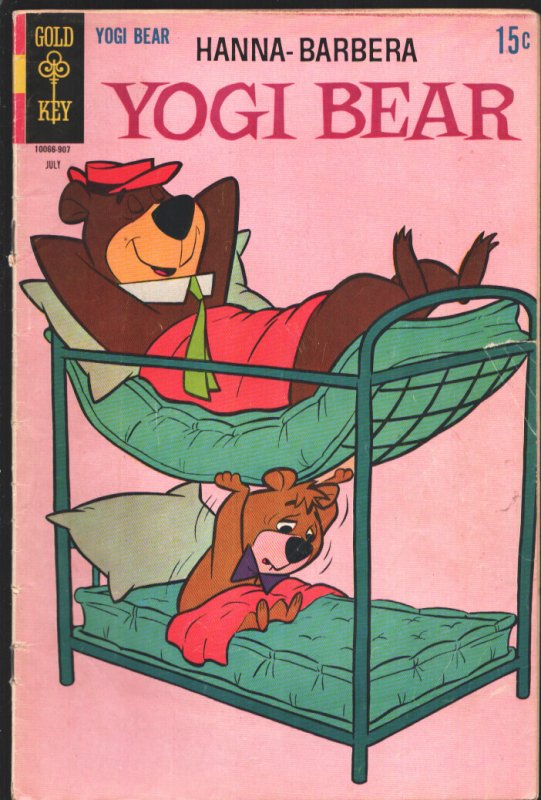 Yogi Bear #37 (Gold Key Comics, 1969), raw comic book in VG- condition — front cover