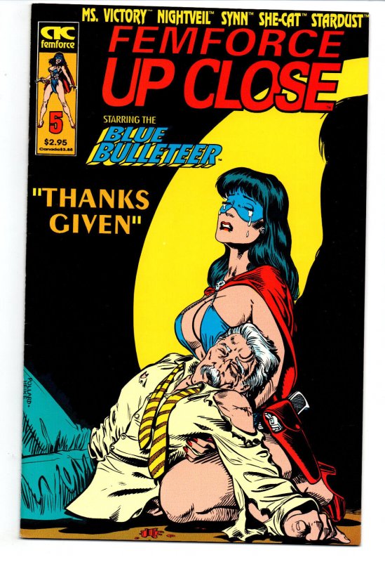 Femforce Up Close #5 (1993), raw comic book in VF condition — front cover