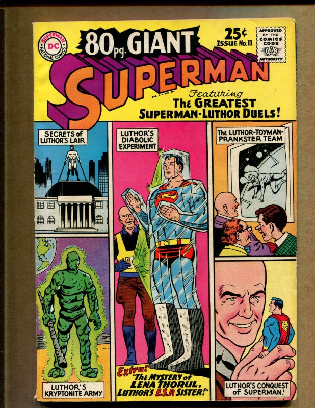 Giant Superman #11 - 80 Pages - 1965 (Grade 5.0) WH (1965), raw comic book in 5.0 condition — front cover