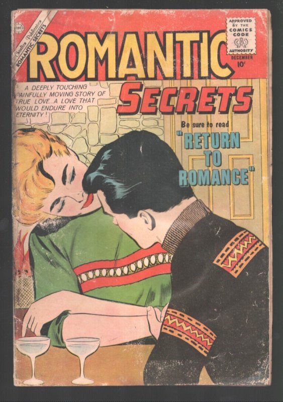 Romantic Secrets #30 (Charlton Comics, 1960), raw comic book in FR condition — front cover